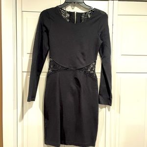 Black Lace Cutout Dress By Aqua (Size Small)